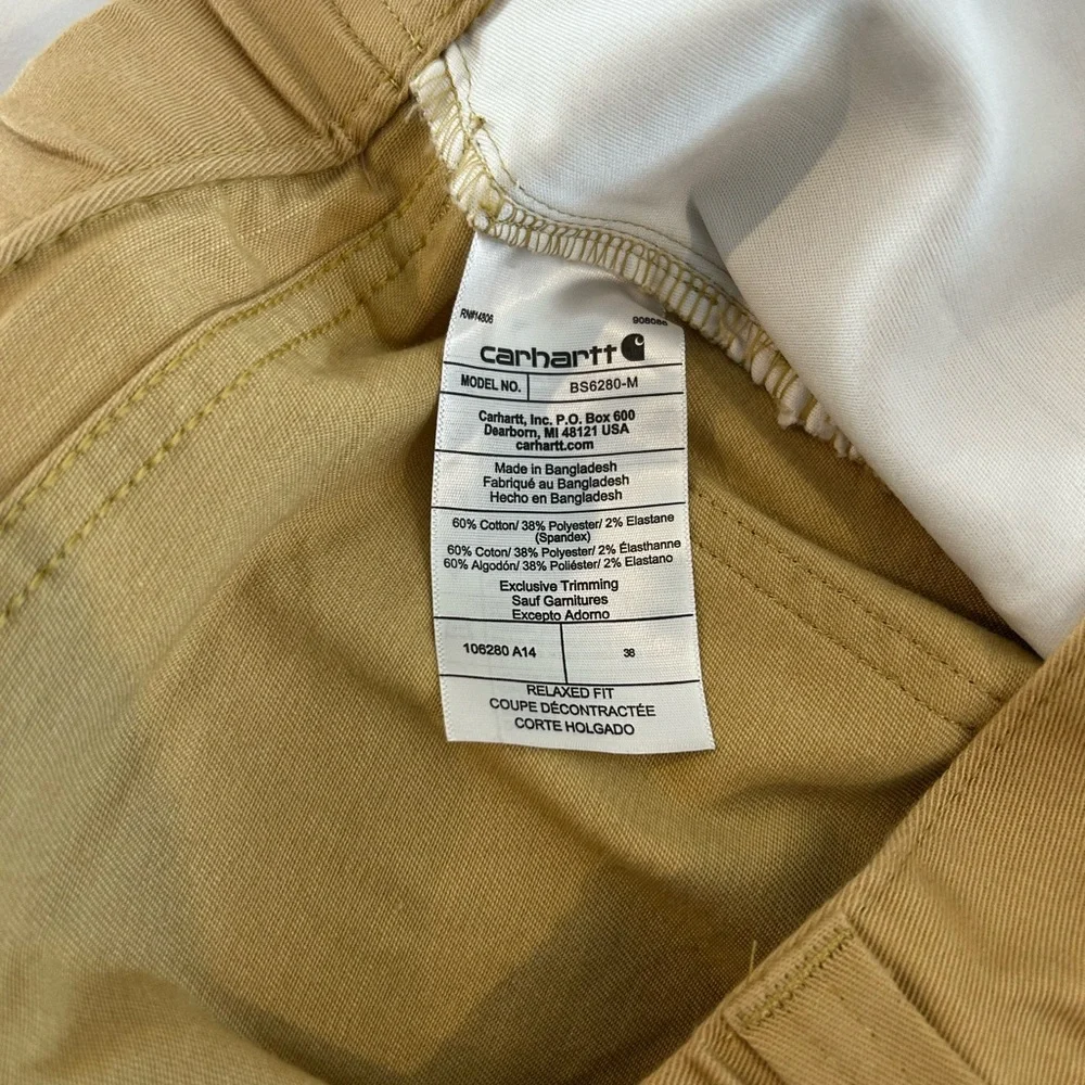 Carhartt Force Shorts Mens 38 Khaki Relaxed Fit Rugged Flex Workwear NWT